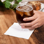 [3000 ct - 5 x 5] Premium Black Cocktail Napkins - 2-ply Beverage Napkins for Bars by Karat – 5" x 5", Paper, White, Model KN-B1010-2W
