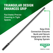 Commercial Stingray® 4' Extension Pole by UNGER – 4', Aluminum, Black, Model SREPL