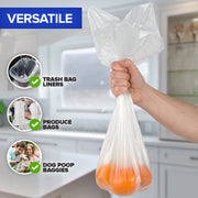 Stock Your Home 50 Count (Pack of 4) / 4 Gallon / Clear Trash Bags