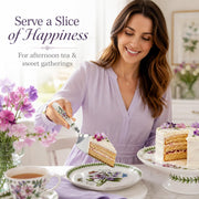 Portmeirion Botanic Garden Cake Server, Stainless Steel Blade, Multicolor Porcelain