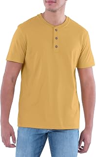 Men's Short Sleeve Soft Washed Cotton Henley T-Shirt