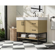 Caroline Bathroom Vanity Honey Brown by Lighting Design – Wood, Honey Brown, Model VF29236MHB