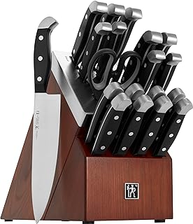HENCKELS Statement Razor-Sharp 20-Piece White Handle Knife Set, Chef Knife, Bread Knife, German Engineered Knife Informed by over 100 Years of Mastery