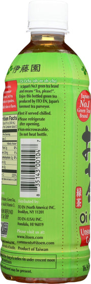 Oi Ocha Green Tea, 16.9 Ounce72 by ITO EN – 16.9 Fl Oz (Pack of 1), Pack of 72