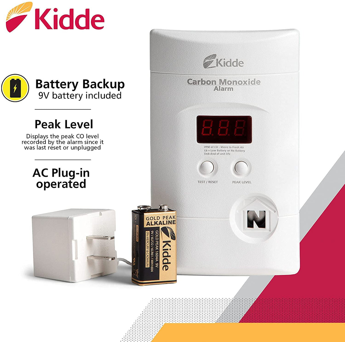 Carbon Monoxide Detector by Kidde – 6 Pack, White, Model 21006973