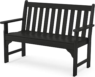 Polywood GNB48BL Vineyard 48" Bench, Black