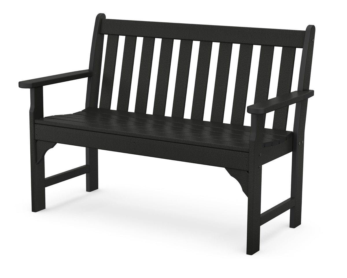 Vineyard 48" Bench by Polywood – 48", Plastic, Black, Model GNB48BL