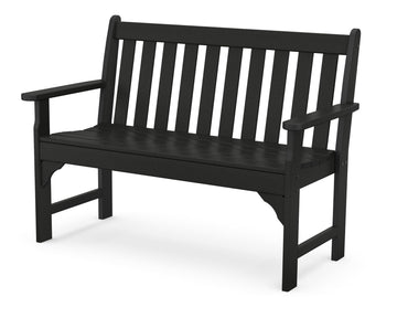 Vineyard 48" Bench by Polywood – 48", Plastic, Black, Model GNB48BL