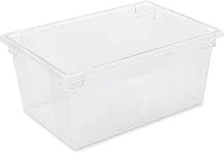 Rubbermaid Commercial Products Polycarbonate Food Storage Box/Tote, 16.5 Gallon, Clear, for Restaurant/Kitchen/Cafeteria
