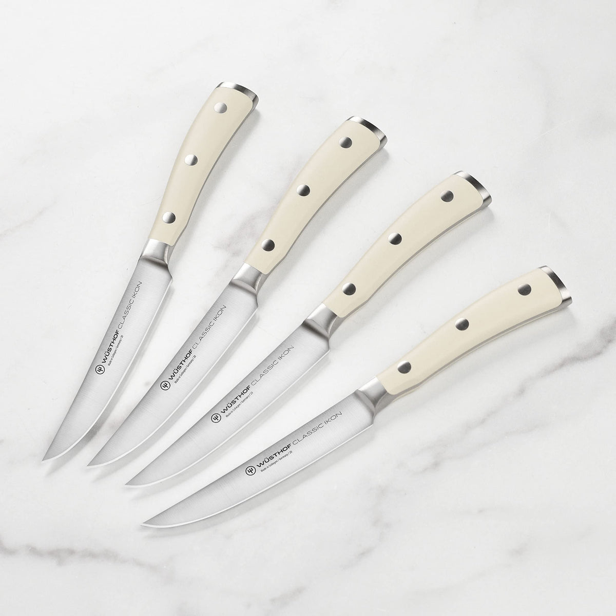 Wusthof Classic 16 Piece Knife Set with Acacia Block by Wüsthof – Forged High Carbon Stainless Steel, Acacia Block, Pack of 16, Model Ikon Creme