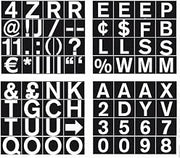 MasterVision Set of Letters, Numbers and Symbols, Magnetic, 1", Over 70 Pieces, Black/White
