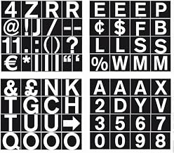 MasterVision Set of Letters, Numbers and Symbols, Magnetic, 1", Over 70 Pieces, Black/White
