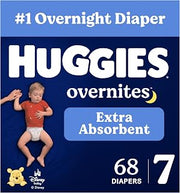 HUGGIES Overnites Diapers Size 7, 68 Count (2 Packs of 34)