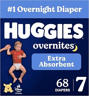 HUGGIES Overnites Diapers Size 7, 68 Count (2 Packs of 34)