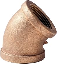 1-1/2" 45 Degree Elbow, Lead Free Brass, FNPT, 125 PSI, Lot of 5