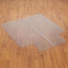 Chair Mat for Hard Floor, 45" W x 53" L with 25" x 12" Lip, Straight Edge