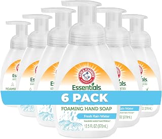Arm & Hammer 6 Pack Foaming Hand Soap for Skin Cleaning - Fresh Rain Water Scent - Hand Soap Pump with Aloe Vera & Different Ingredients 12.5 Fl Oz (370mL)