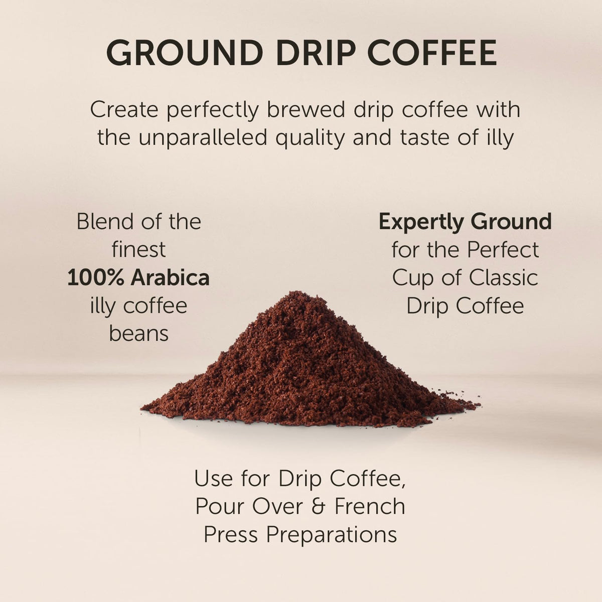 Ground Drip Coffee by illy – 8.8 Ounce (Pack of 1), Dark Roast, Model ean 8003753905600