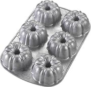 Nordic Ware Commercial Original Bundt Muffin Pan with Premium Non-Stick Coating, 6-Cavity