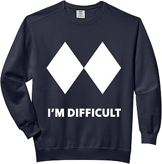I'm Difficult Double Black Diamond Ski Snowboard Comfort Colors Adult Sweatshirt