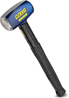 Estwing 4-Pound Hard Face Sledge Hammer - 16-Inch Indestructible Handle, Locked Steel Head, Vulcanized Rubber Grip for Demolition & Stake Driving