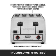 Waring 208-Volt / WCT850 / Silver Toasters
