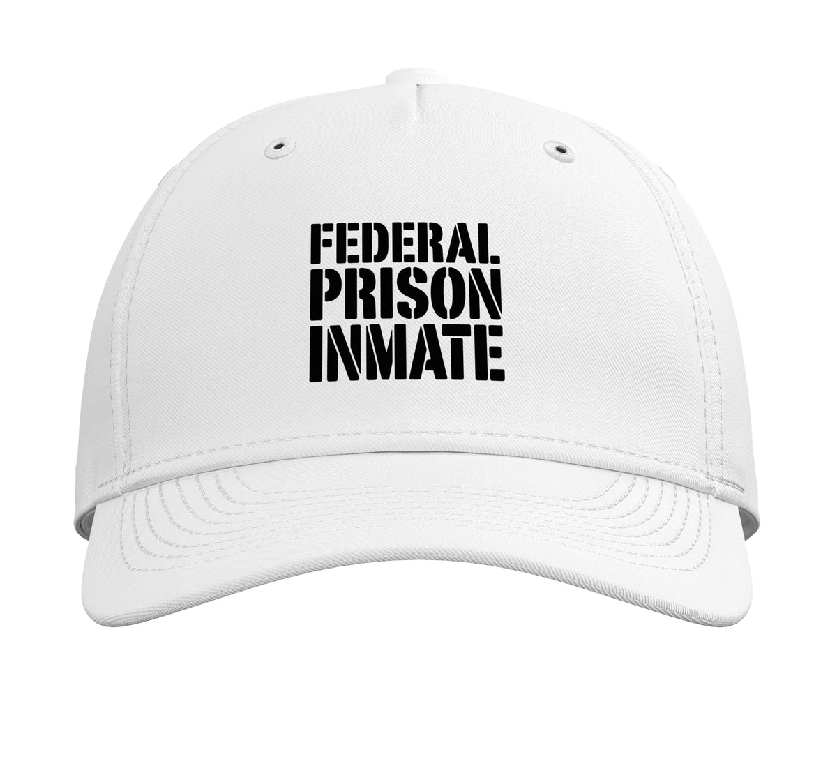 Federal Prison Jail Inmate Uniform Number Funny Halloween Adjustable Printed Baseball Hat by Fun Federal Inmate Prisoner – Cotton, White