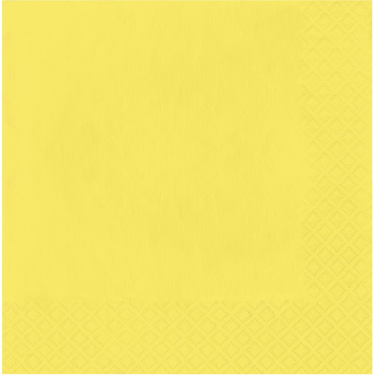 Touch of Color Party Paper Napkins, Mimosa Yellow, 6.5 in, 50 ct