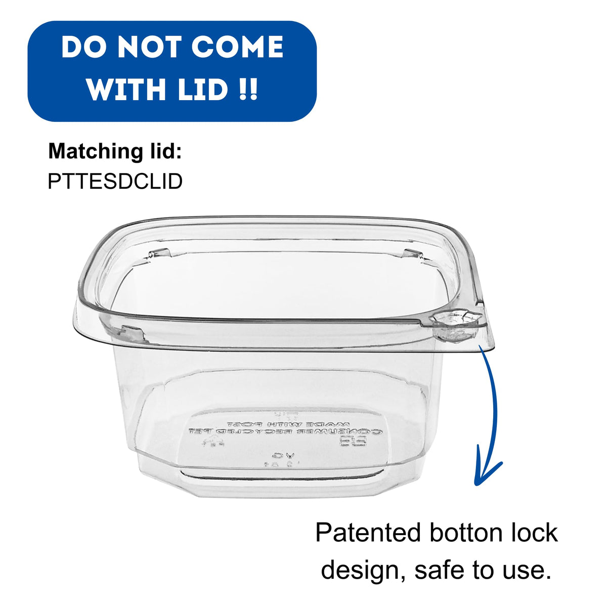 BUT-N-LOC 12oz / Clear / 12.0 fluid_ounces Clamshell Take Out Containers