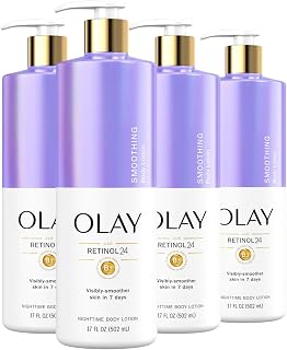 Olay Smoothing Hand & Body Lotion with Retinol and Vitamin B3, 17 fl oz. (Pack of 4)
