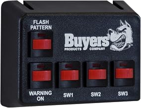 Buyers Products Black Pre-Wired Switch Panel 4-On/Off 1-Momentary
