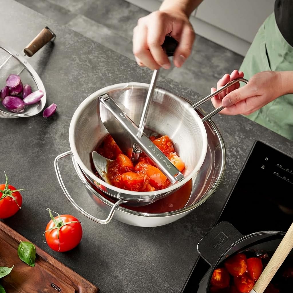 Food Mill Flotte Lotte by GEFU – 20 x 20 x 20 cm, Stainless Steel, Multicolour, Model 89210