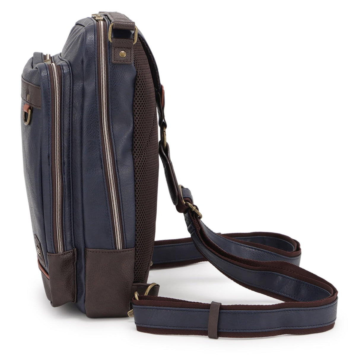 320-3151-03 Men's Body Bag by Lee – One Size, ポリウレタン (PU), Navy, Model lee3151-zai-navy