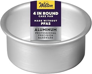 Wilton Aluminum Round Cake Pan, Made Without PFAS, 4 x 2 in.