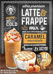The Frozen Bean Ultra-Premium Caramel Macchiato (Lightened) Latte & Frappe (40 Pack)