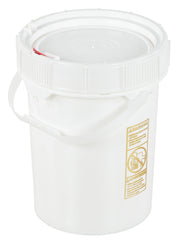 5G ScrewTop Pail & Lid White by Vestil – One Size, Blend, Multicolor, Model PAIL-SCR-5-W