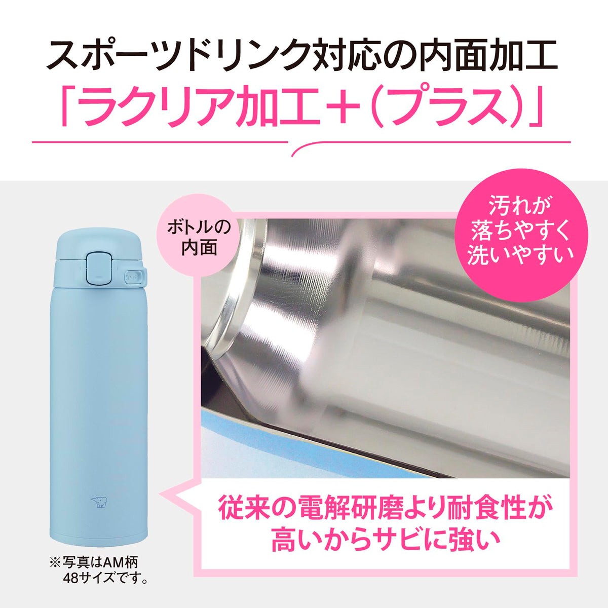 Water Bottle by Zojirushi – 480 ml, 480.0 milliliters, Stainless Steel, calm green, Pack of 16