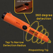 Garrett Pro-Pointer AT Pinpointer with Dig Pouch by Garrett Metal Detectors – Metal, Orange / Multi, Model 1140900/1664800