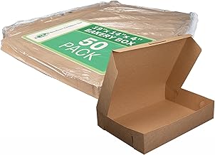 SOUTHERN CHAMPION TRAY SCT Kraft One-Piece Non-Window Bakery Boxes, 19 x 14 x 4, Brown, Paper, 50/Carton