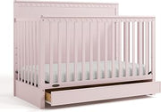 Graco Sasha 5-in-1 Convertible Crib with Drawer, Blush