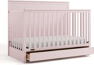 Graco Sasha 5-in-1 Convertible Crib with Drawer, Blush