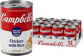 Campbell's Condensed 25% Less Sodium Chicken and Rice Soup, 10.5 oz Can (Case of 12)