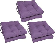 Blazing Needles 16-inch Square Indoor Chair Cushions (Set of 2, 4, or 6) - 16" x 16" Grape Set of 6