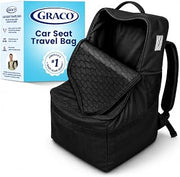 Graco Padded Car Seat Travel Bag & Infant Carrier Backpack, Black