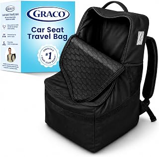 Graco Padded Car Seat Travel Bag & Infant Carrier Backpack, Black