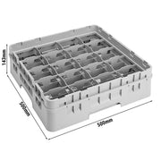 20 Compartment Full Size Cup Camrack 4 1/4" Soft Gray by Cambro – Model 20C414151