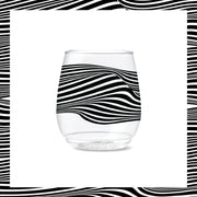 POP 14oz Vino Designer Series - Lines by TOSSWARE – Vino, 14 fluid_ounces, Plastic, Lines 1, Pack of 6
