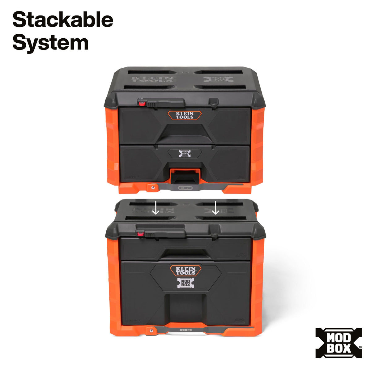 KLEIN TOOLS Two Drawer Rolling Toolbox / Orange / 250.0 pounds Tool Boxes