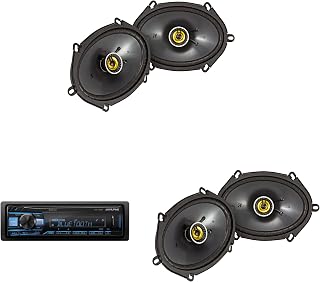 Alpine UTE-63BT Mech-Less Digital Media Receiver with Bluetooth® Wireless Technology+(2) Pairs Kicker CSC684 6x8/5x7 Coax Speakers