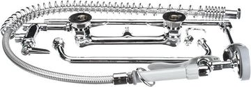 T&S Brass B-0133-ADF12-B Easy Install Wall Mount Pre-Rinse Faucet for Commercial Kitchens. Includes Wall Bracket and 12" Add-On Faucet. Sprayer Meets New DOE Requirements with a 1.15 GPM Flow Rate